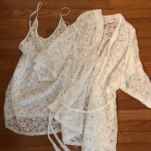 Love Ophelia lace robe and gown set